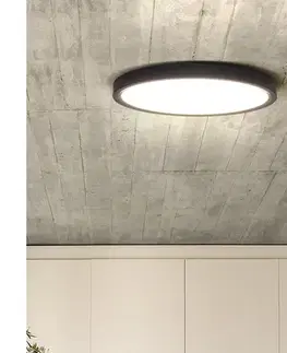 Svietidlá  WO8018 - LED Stm. strop. svietidlo ESTELA LED/36W/230V+DO pr.30 cm čierna WO8018