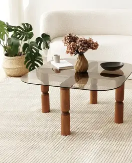 Konferenčné stolíky Konferenčný stolík Kei - Walnut, Bronze