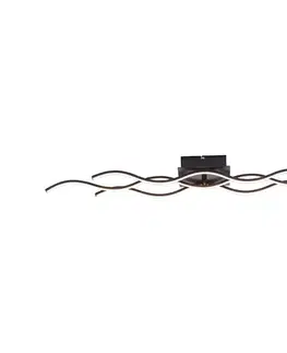 Svietidlá Leuchten Direkt 15166-18 - LED Prisadený luster WAWE LED/28W/230V čierna 15166-18