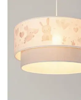 Svietidlá BRILAGI- LED detský luster na lanku BOBO 1xE27/60W/230V pr.40 cm krémová/sivá/kráľovská modrá 8590828051206