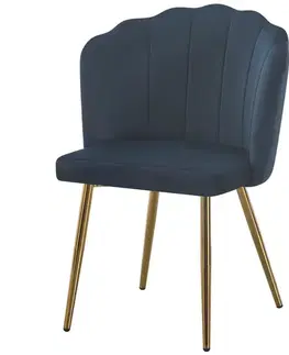 Čalúnené stoličky Stolička Robin 12331 tmavomodrá