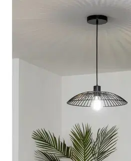 Svietidlá BRILAGI - LED luster na lanku CERIA WIRE 1xE27/40W/230V pr. 26 cm čierna BG3987+EG300158