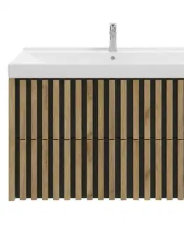 Kúpeľňový nábytok Kúpeľňová skrinka s umývadlom SAT Delano 100x56x45 cm dub mat DELANO100ZDCUM DELANO100ZDCUM
