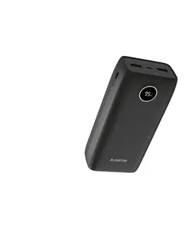 Predlžovacie káble Aligator PBPD30BK - Powerbanka s LCD displejom PD 30000 mAh/20W/3,7V čierna PBPD30BK