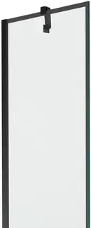 Sprchové dvere MEXEN/S - Next vaňová zástena FIX 50 x 150, čierna dekor, čierna 895-050-000-00-70-70