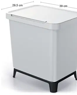 Odpadkové koše NABBI NKS30 odpadkový kôš na triedený odpad 29 l popolavá