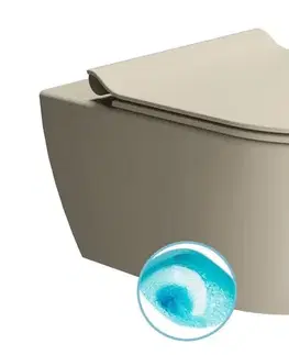 Záchody GSI - PURA závesná WC misa, Swirlflush, 36x55cm, creta dual-mat 881508