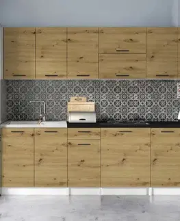 Modulový kuchynský nábytok Kuchynská linka Economic 260 biela/artisan