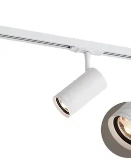 Koľajnicové svetelné systémy Moderný reflektor biely pre koľajnicový osvetľovací systém 1-fázový vrátane LED otočného a naklápacieho - Iconic Zoom