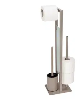 Svietidlá WENKO 25553100 - WC kefa RIVALTA 18x70 cm béžová/čierna 25553100