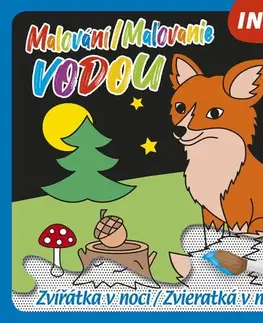 Nalepovačky, vystrihovačky, skladačky Malování / Maľovanie vodou – Zvířátka v noci