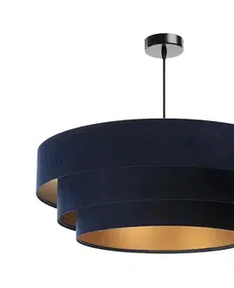 Svietidlá  Luster na lanku TRINITI 1xE27/60W/230V modrá/zlatá 050-044-60
