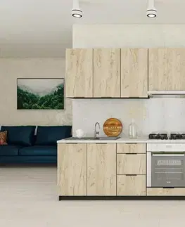 Kuchynské linky ITAKA moderná kuchynská linka 260, grey craft oak