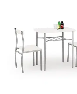 Záhradné stoličky a kreslá Halmar Balkónový set LANCE kov/biela V-CH-LANCE-ZESTAW-BIAŁY