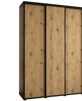 Šatníkové skrine Skriňa 45 Canaris 1 190 čierna/artisan/čierna