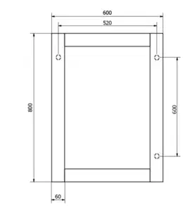 Kúpeľňové zrkadlá AQUALINE - FAVOLO zrkadlo v ráme 60x80cm, biela mat FV060