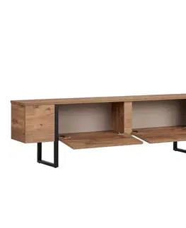 TV stolíky ROME TV stolík na nožičkách, borovica Atlantic/čierna