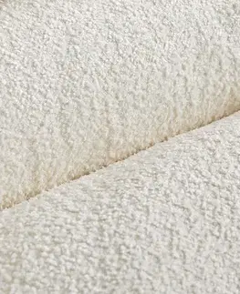 Postele Boxspring DELIFE Boxspring posteľ Dream-Well 180×200 cm bouclé krémovo biela