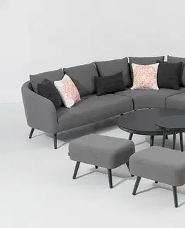 Luxusný zahradný nábytok Luxusná textilná zostava MELIA LIKA TEX (sivá)