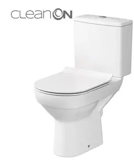 Doplnky do kúpeľne CERSANIT - WC KOMBI 603 CITY NEW CLEAN ON 010 3/5 VRÁTANE SEDÁTKA SLIM K35-037