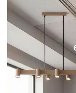 Svietidlá BRILAGI - LED RGBW Stmievateľný luster na lanku SELE 6xGU10/6,5W/230V béžový BG5273+AI2323