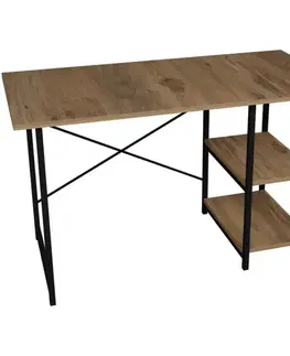Moderné kancelárske stoly Písací stôl Fd-60120sd-001 prírodný/čierny