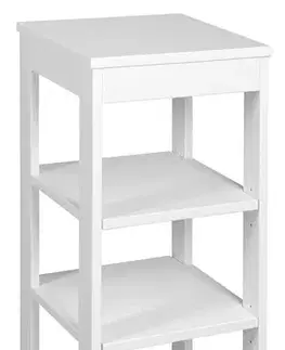 Kúpeľňový nábytok AQUALINE - ETIDE policový regál 36x86x36 cm, biela mat ET086