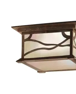 Záhradné lampy Elstead Quintiesse QN-MORRIS-F - Vonkajšie stropné svietidlo MORRIS 2xE27/60W/230V IP44 bronzové QN-MORRIS-F
