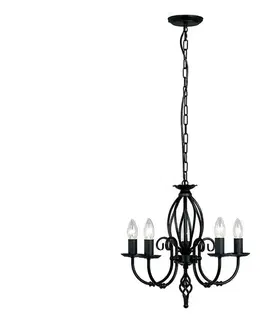 Svietidlá Elstead ART5-BLACK - Luster na reťazi ARTISAN 5xE14/60W/230V ART5-BLACK