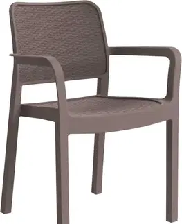 Záhradné plastové zostavy Elvisia Záhradný set REMY 4 + 1 | cappuccino