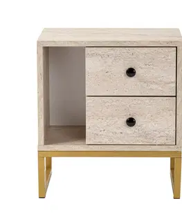 Konferenčné stolíky Nočný stolík Glimmer Travertine