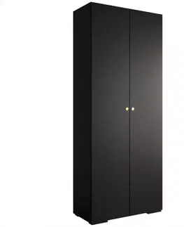 Šatníkové skrine Skriňa Ivo 2 100 čierna