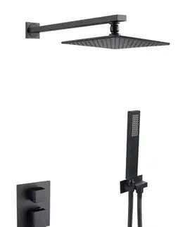 Kúpeľňové batérie BESCO BESCO - Podomietkový sprchový set MODERN/VARIUM I - Čierna matná BABPMVICZ