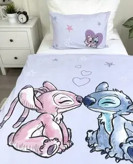 Detské obliečky Obliečky Disney Lilo and Stitch do postieľky 135x100cm+40x60cm Setino Tiahome