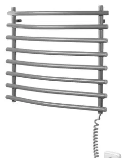 Radiátory do kúpeľne AQUALINE - SUCH elektrický sušiak uterákov, 570x465, 72W, šedý hliník-metalíza (RAL9007) SU210A