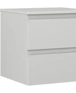 Kúpeľňový nábytok MEXEN/S - Orio kúpeľňová skrinka pod umývadlo 50 cm s doskou, 2 zásuvky, sivá mat 91A10-05047-2-BFFC62