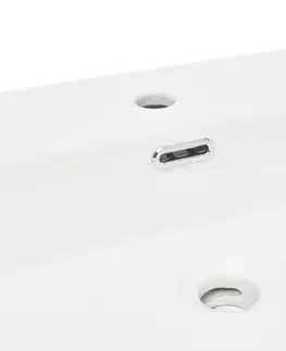 Umývadlá Nábytkové umývadlo SAT B-Way 81x46,5 cm biela matná s otvorom pre batériu uprostred SATBW8046WM SATBW8046WM