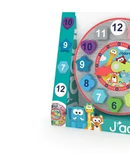 Abeceda, počítanie, hodiny J'ADORE Vkladacie puzzle hodiny J’ADORE
