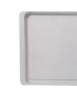 Podnosy a tácky ALFA PLASTIK - Podnos 50x34cm granit biely