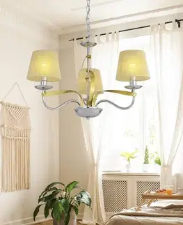 Nábytok Závesná lampa s chrómovým/zlatým tienidlom 3x40W Diva