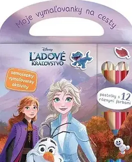 Nalepovačky, vystrihovačky, skladačky Moje vymaľovanky na cesty - Ľadové kráľovstvo