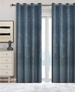 Metrážne závesy Závesový  materiál YC11939/200G/132 sivá 280 cm Tovar na mieru