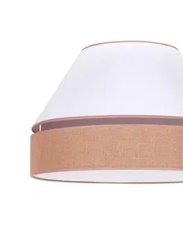 Svietidlá  - Stropné svietidlo AVIGNON 1xE27/15W/230V pr. 50 cm biela/hnedá 601979