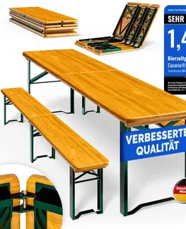 Záhradný pivný set - stôl a lavica Záhradný pivný set 220 cm skladací