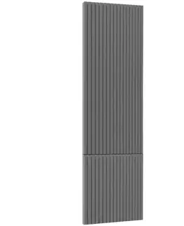 Kuchynské skrinky Čelo skrinky Luxeo F14-D40SPWN ryfla dark grey