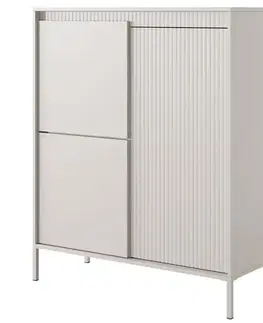 Komody do spálne Komoda Senso A vysoká 3D beige
