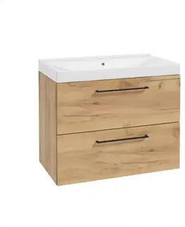 Kúpeľňové skrinky Kúpeľňová zostava Vesper D80 0D2S Zlatý dub