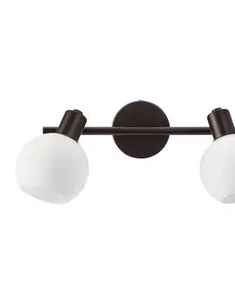 Stropná svetla GRANO lampa sufitowa czekoladowy 2x40W E14 klosz biały