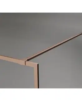 Sprchové dvere MEXEN/S - Kioto-XF Sprchová zástena WALK-IN s rámom 50 x 202, dekor 10 mm, meď kartáčovaná 800-050-104-65-30-X