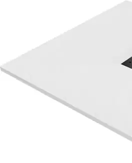 Vane MEXEN/S - Hugo sprchová vanička SMC 100 x 100, biela, krytka čierna 42101010-B